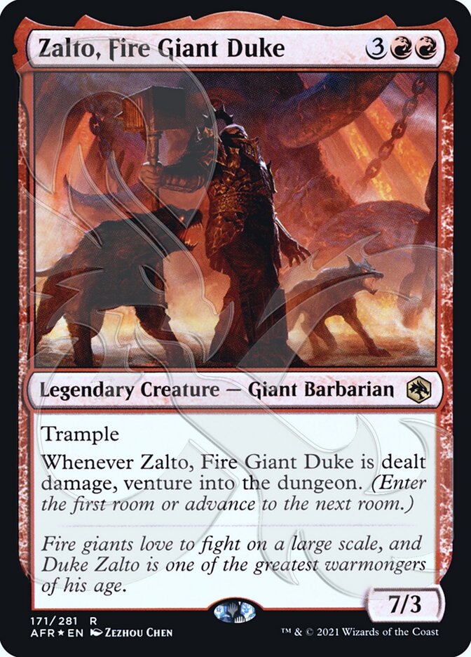 Zalto, Fire Giant Duke (Ampersand Promo) [Dungeons & Dragons: Adventures in the Forgotten Realms Promos] Magic: The Gathering