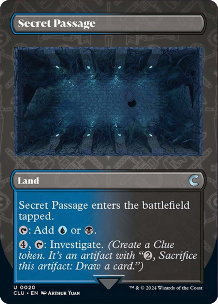 Secret Passage (Borderless) [Ravnica: Clue Edition] Magic: The Gathering