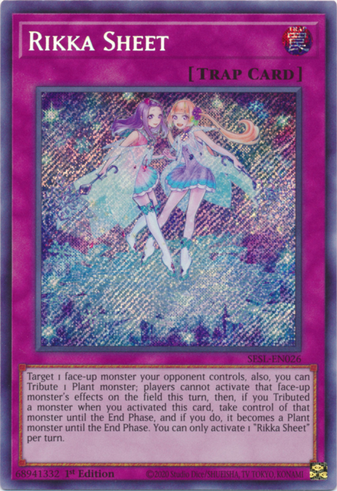 Rikka Sheet [SESL-EN026] Secret Rare - Yugioh Cards For Your TCG Needs!