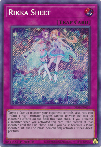 Rikka Sheet [SESL-EN026] Secret Rare - Yugioh Cards For Your TCG Needs!
