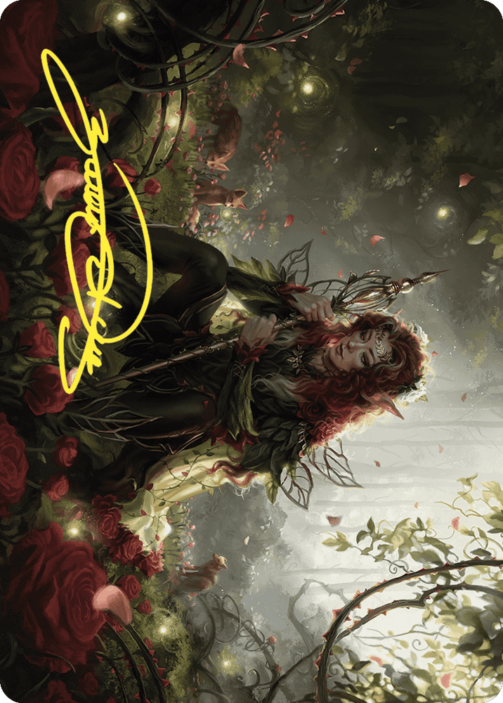 Yenna, Redtooth Regent Art Card (Gold-Stamped Signature) [Wilds of Eldraine Art Series] Magic: The Gathering