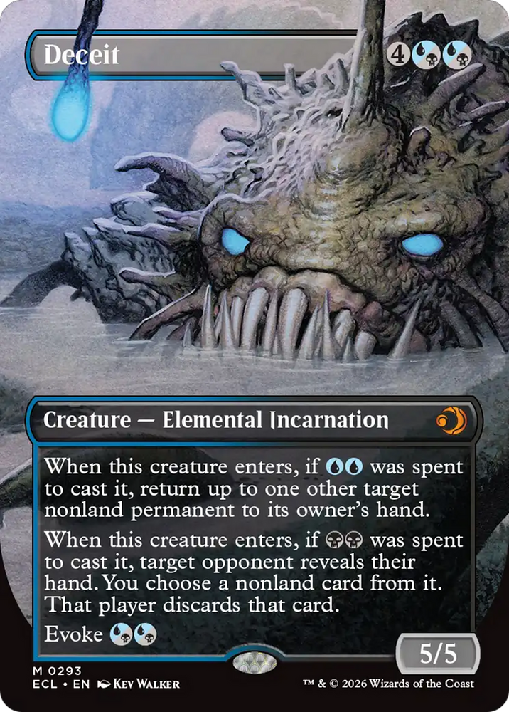 Deceit (Borderless) [Lorwyn Eclipsed] Magic: The Gathering