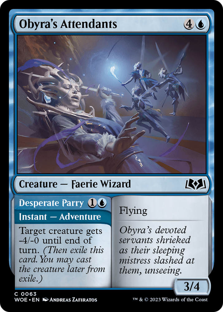 Obyra's Attendants // Desperate Parry [Wilds of Eldraine] Magic: The Gathering