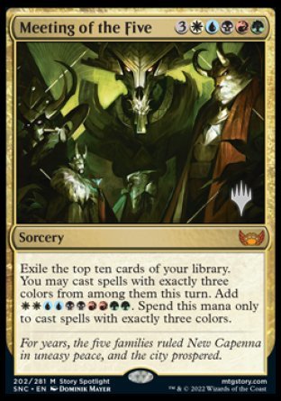 Meeting of the Five (Promo Pack) [Streets of New Capenna Promos] Magic: The Gathering