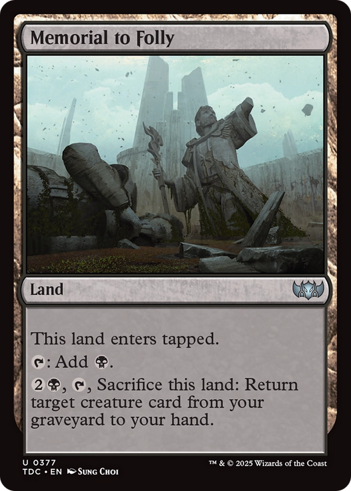 Memorial to Folly [Tarkir: Dragonstorm Commander] Magic: The Gathering