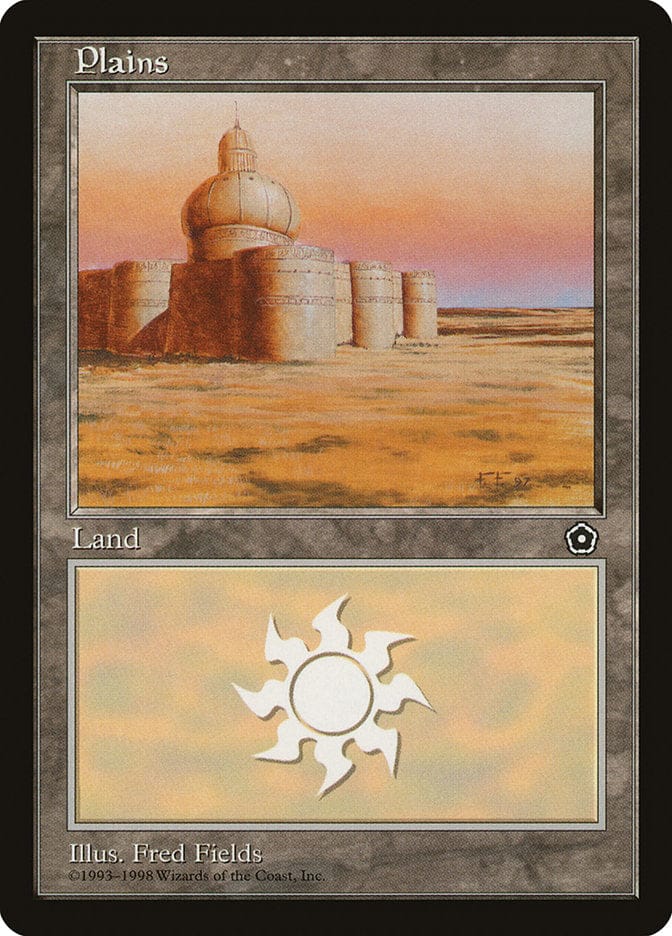 Plains (Castle on Left) [Portal Second Age] Magic: The Gathering