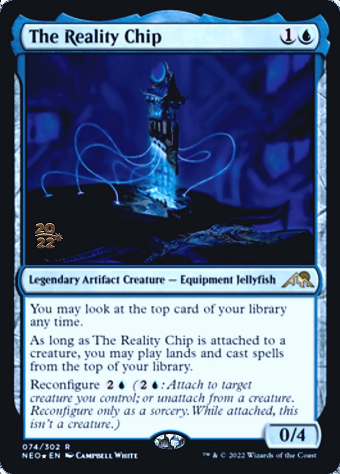 The Reality Chip [Kamigawa: Neon Dynasty Prerelease Promos] Magic: The Gathering
