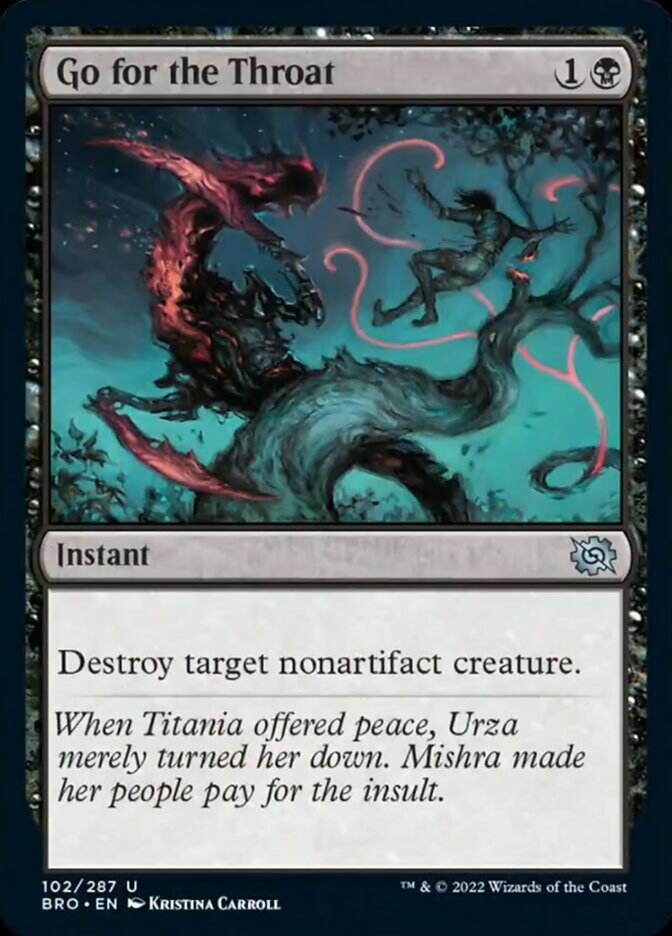 Go for the Throat [The Brothers' War] Magic: The Gathering