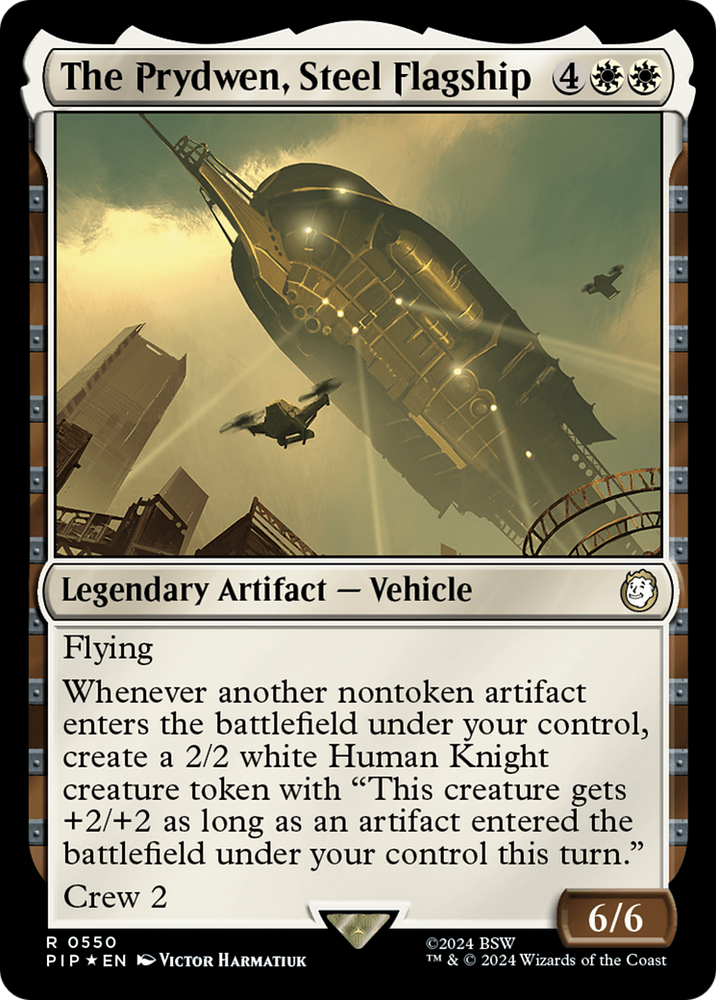 The Prydwen, Steel Flagship (Surge Foil) [Fallout] Magic: The Gathering