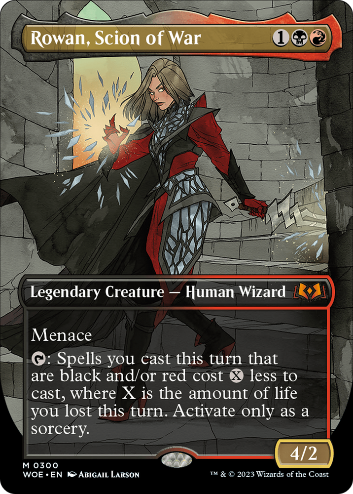 Rowan, Scion of War (Borderless Alternate Art) [Wilds of Eldraine] Magic: The Gathering