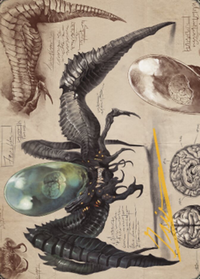 Psychosis Crawler Art Card (Gold-Stamped Signature) [The Brothers' War Art Series] Magic: The Gathering