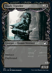 Shady Traveler // Stalking Predator (Showcase Equinox) [Innistrad: Midnight Hunt] Magic: The Gathering