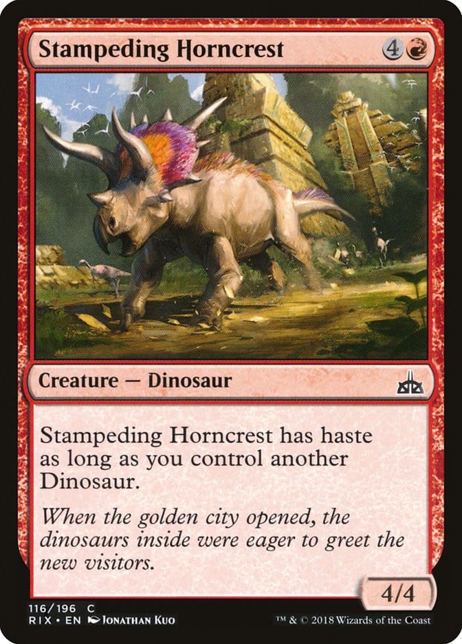 Stampeding Horncrest [Rivals of Ixalan] Magic: The Gathering