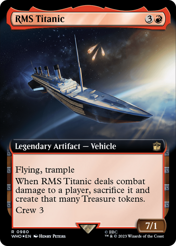 RMS Titanic (Extended Art) (Surge Foil) [Doctor Who] Magic: The Gathering