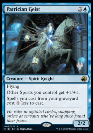 Patrician Geist (Promo Pack) [Innistrad: Midnight Hunt Promos] Magic: The Gathering