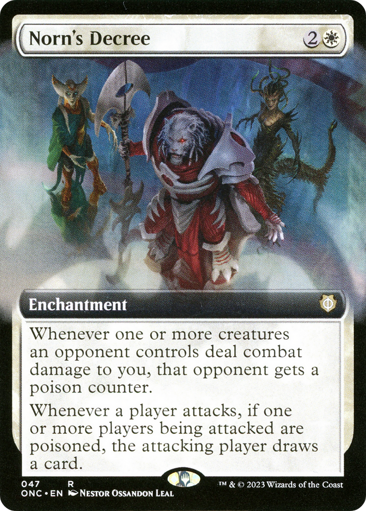 Norn's Decree (Extended Art) [Phyrexia: All Will Be One Commander] Magic: The Gathering