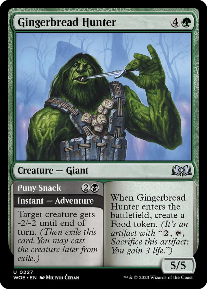 Gingerbread Hunter // Puny Snack [Wilds of Eldraine] Magic: The Gathering