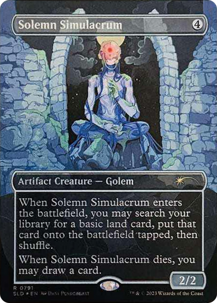 Solemn Simulacrum (0791) (Borderless) [Secret Lair Drop Series] Magic: The Gathering