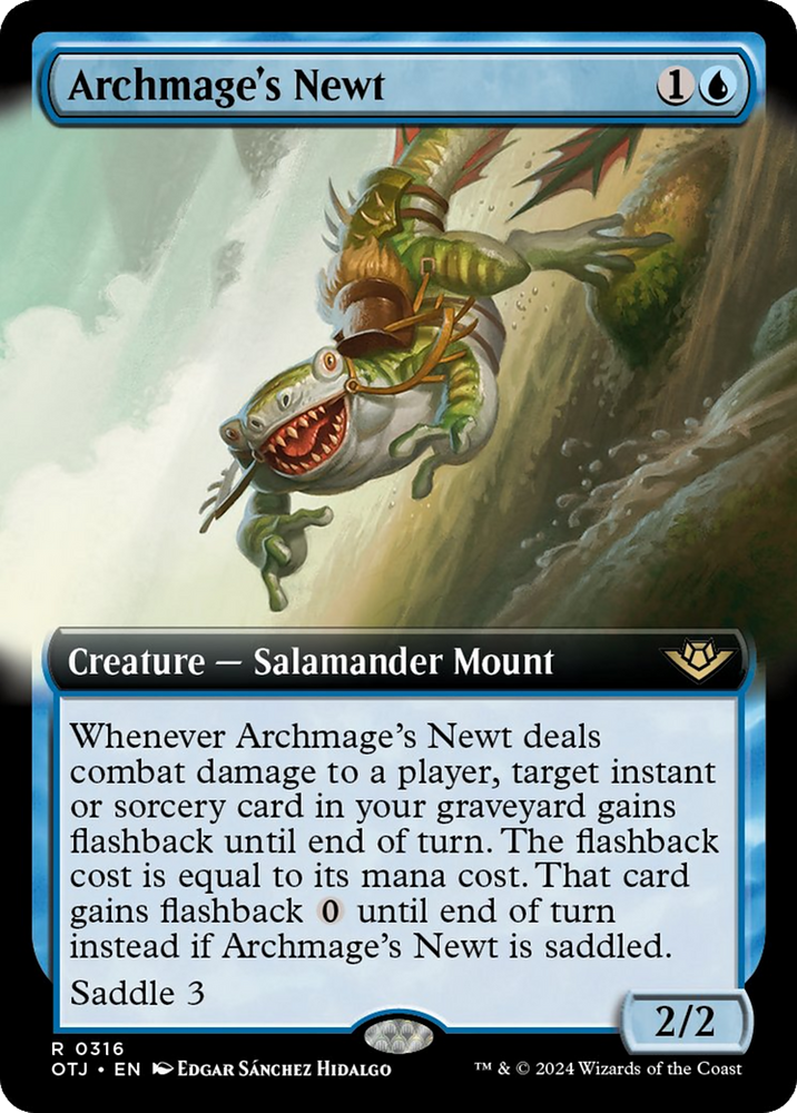 Archmage's Newt (Extended Art) [Outlaws of Thunder Junction] Magic: The Gathering