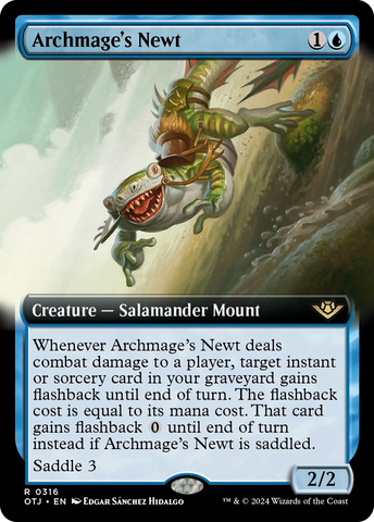 Archmage's Newt (Extended Art) [Outlaws of Thunder Junction] Magic: The Gathering