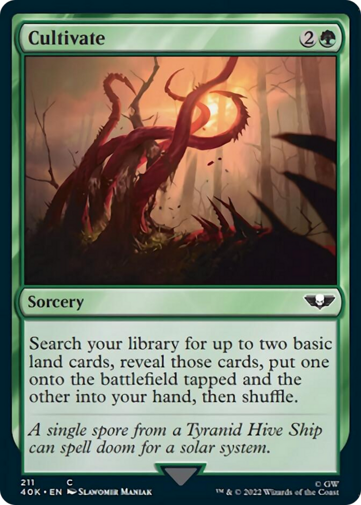 Cultivate (Surge Foil) [Warhammer 40,000] Magic: The Gathering