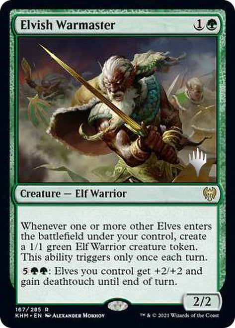 Elvish Warmaster (Promo Pack) [Kaldheim Promos] Magic: The Gathering
