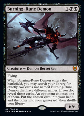 Burning-Rune Demon [Kaldheim] Magic: The Gathering