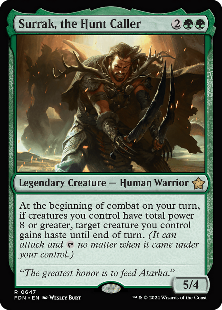 Surrak, the Hunt Caller [Foundations] Magic: The Gathering