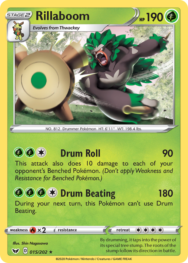 Rillaboom (015/202) [Sword & Shield: Base Set] Pokémon