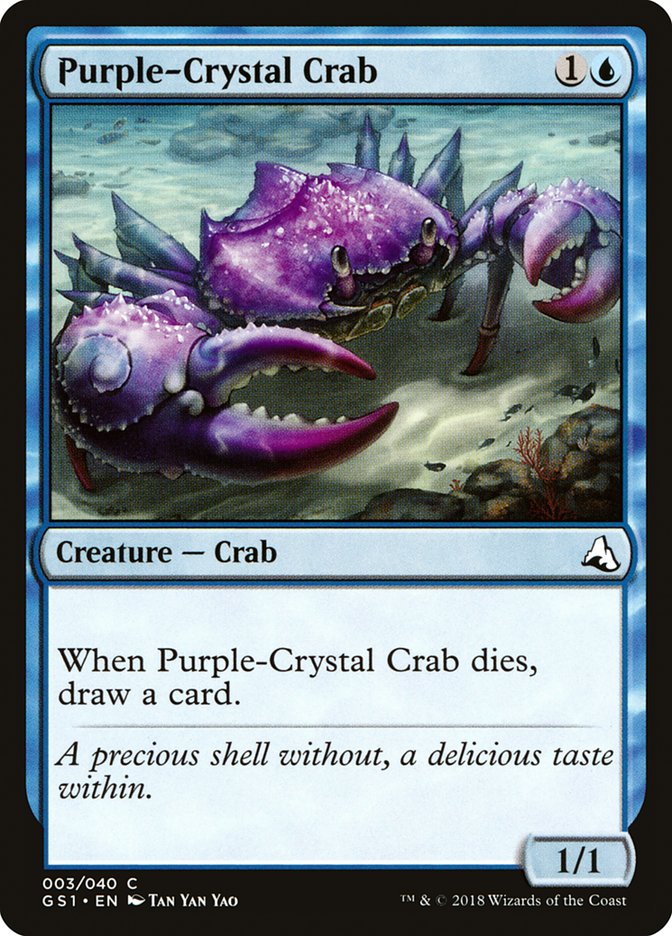 Purple-Crystal Crab [Global Series Jiang Yanggu & Mu Yanling] Magic: The Gathering
