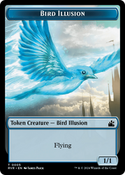Saproling // Bird Illusion Double-Sided Token [Ravnica Remastered Tokens] Magic: The Gathering