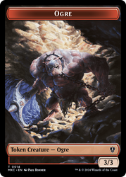Human // Ogre Double-Sided Token [Murders at Karlov Manor Commander Tokens] Magic: The Gathering
