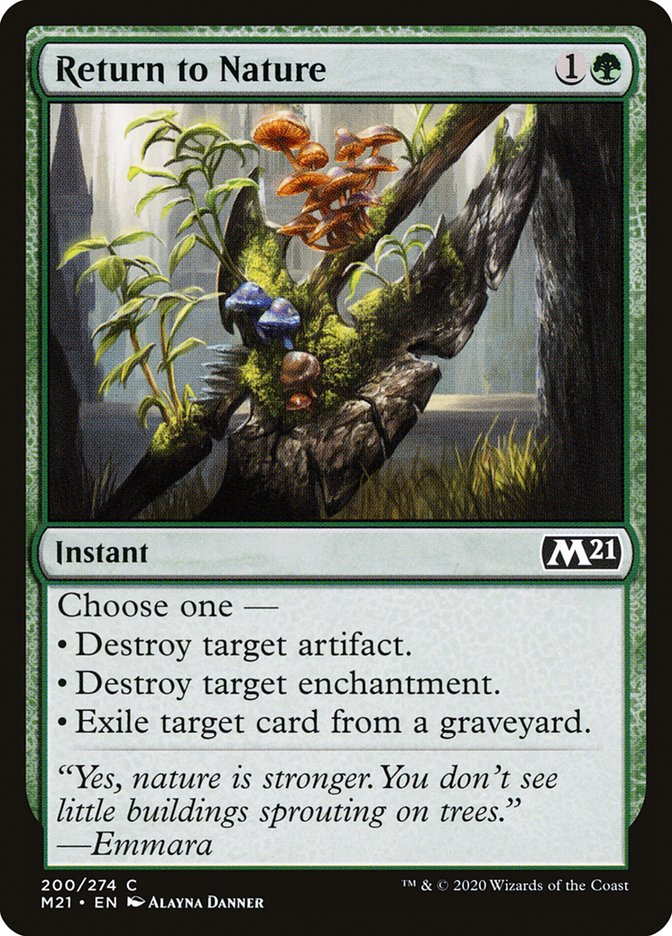 Return to Nature [Core Set 2021] Magic: The Gathering