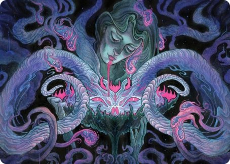 Demonic Bargain Art Card [Innistrad: Crimson Vow Art Series] Magic: The Gathering