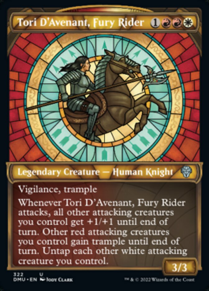 Tori D'Avenant, Fury Rider (Showcase) [Dominaria United] Magic: The Gathering