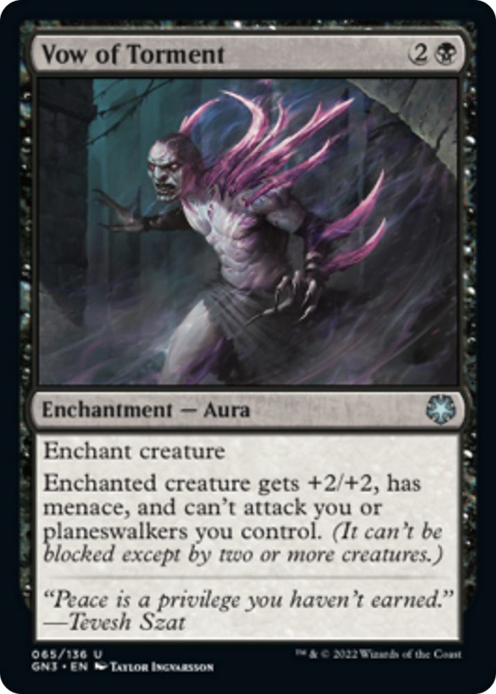 Vow of Torment [Game Night: Free-for-All] Magic: The Gathering