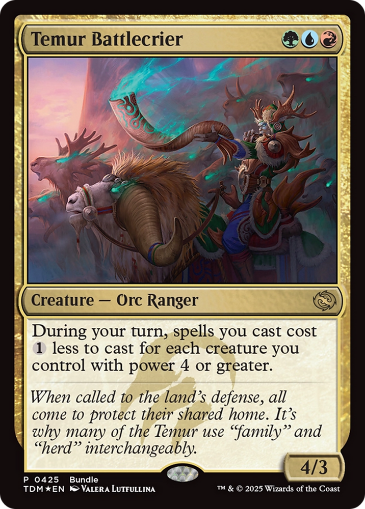 Temur Battlecrier (Bundle) [Tarkir: Dragonstorm Promos] Magic: The Gathering