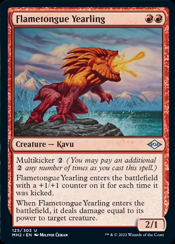 Flametongue Yearling [Modern Horizons 2] Magic: The Gathering