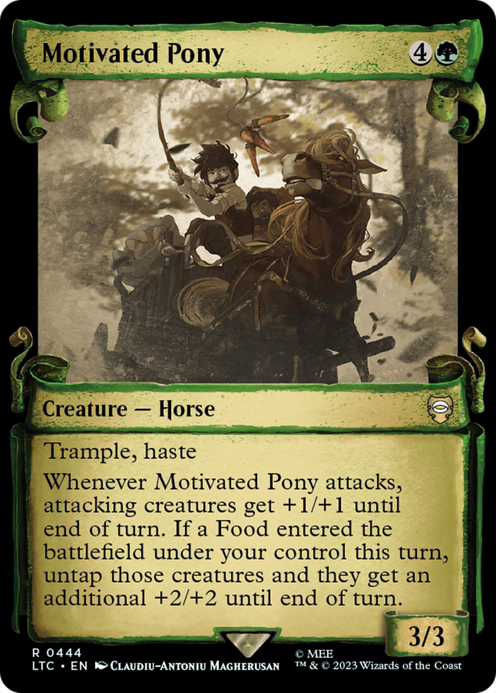 Motivated Pony [The Lord of the Rings: Tales of Middle-Earth Commander Showcase Scrolls] Magic: The Gathering