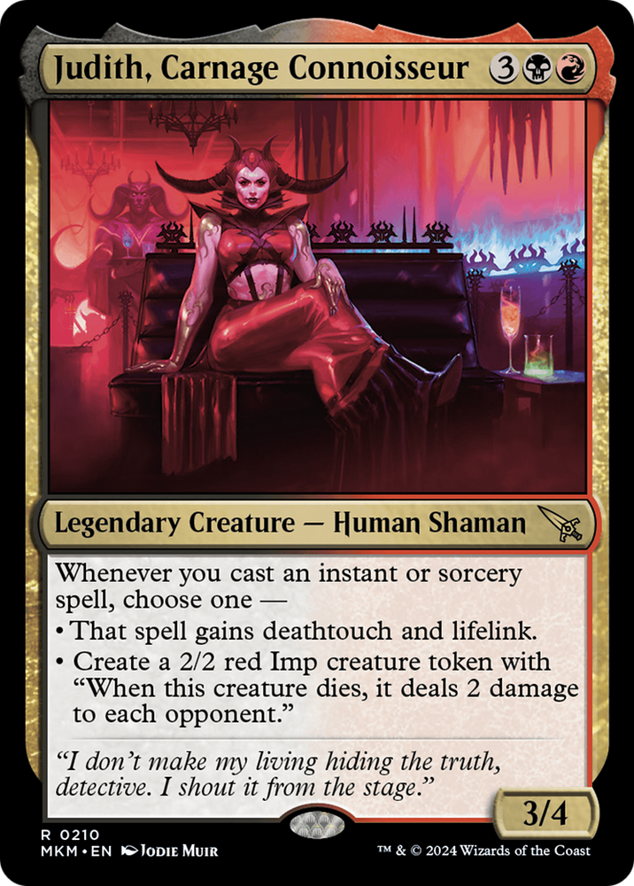 Judith, Carnage Connoisseur [Murders at Karlov Manor] Magic: The Gathering