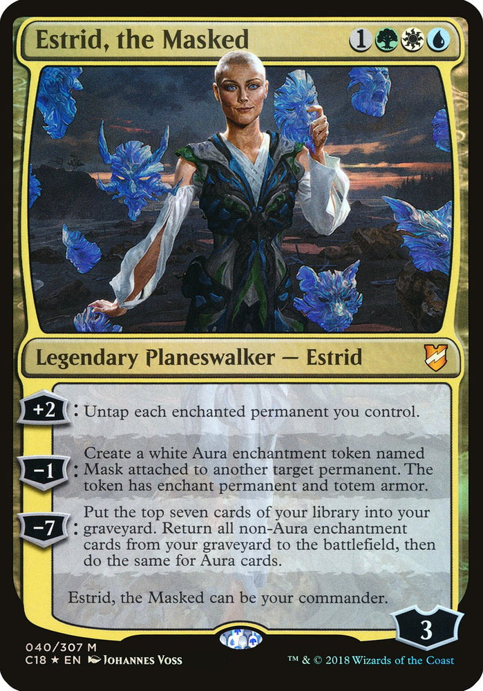 Estrid, the Masked (Oversized) [Commander 2018 Oversized] Magic: The Gathering