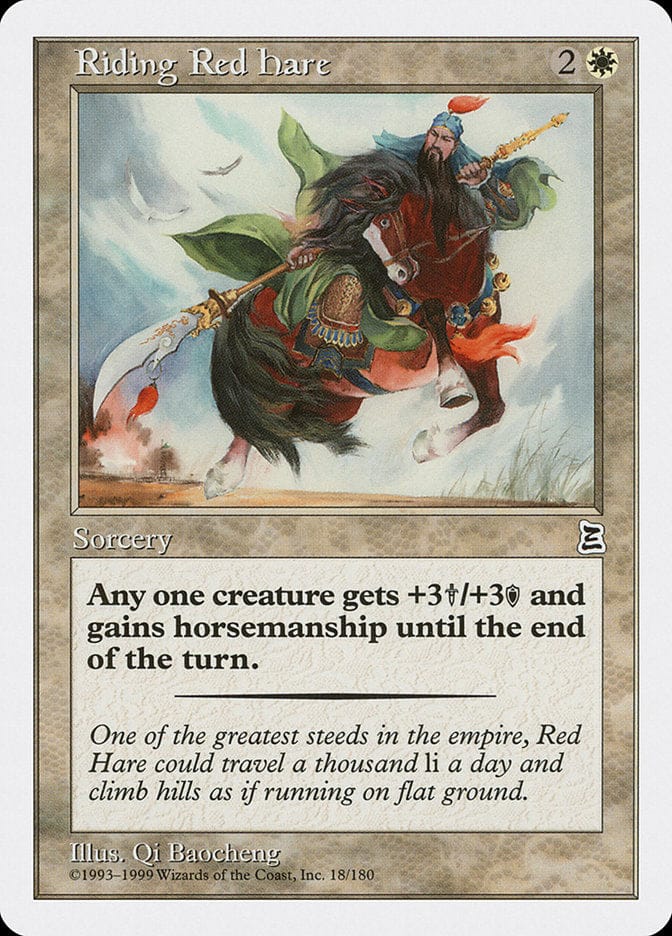 Riding Red Hare [Portal Three Kingdoms] Magic: The Gathering