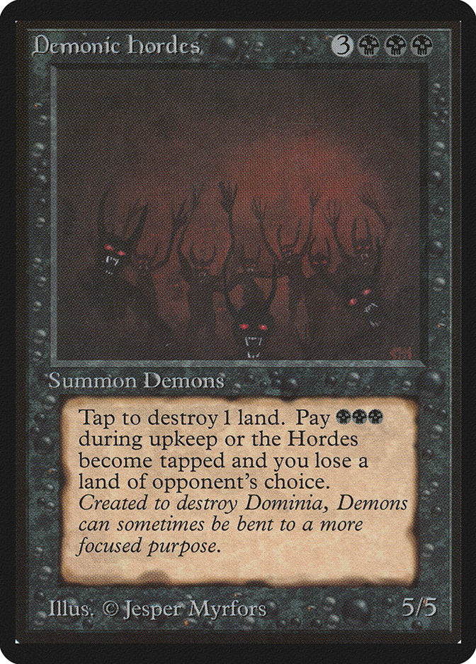 Demonic Hordes [Beta Edition] Magic: The Gathering