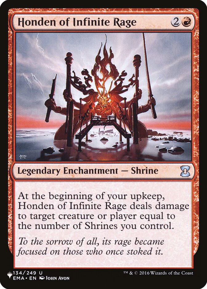 Honden of Infinite Rage [The List] Magic: The Gathering