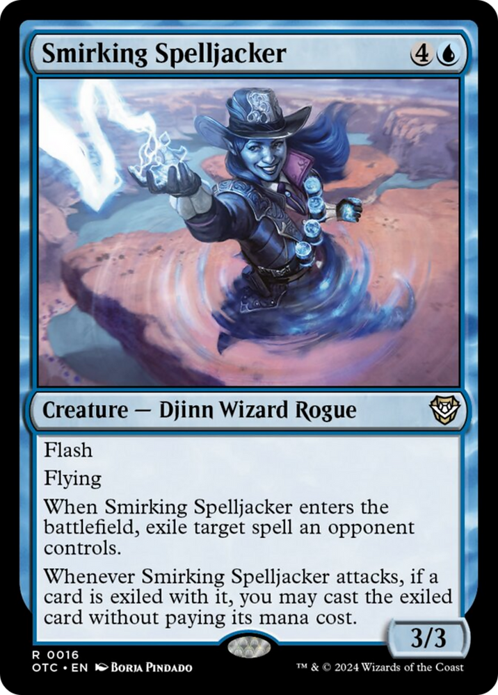 Smirking Spelljacker [Outlaws of Thunder Junction Commander] Magic: The Gathering
