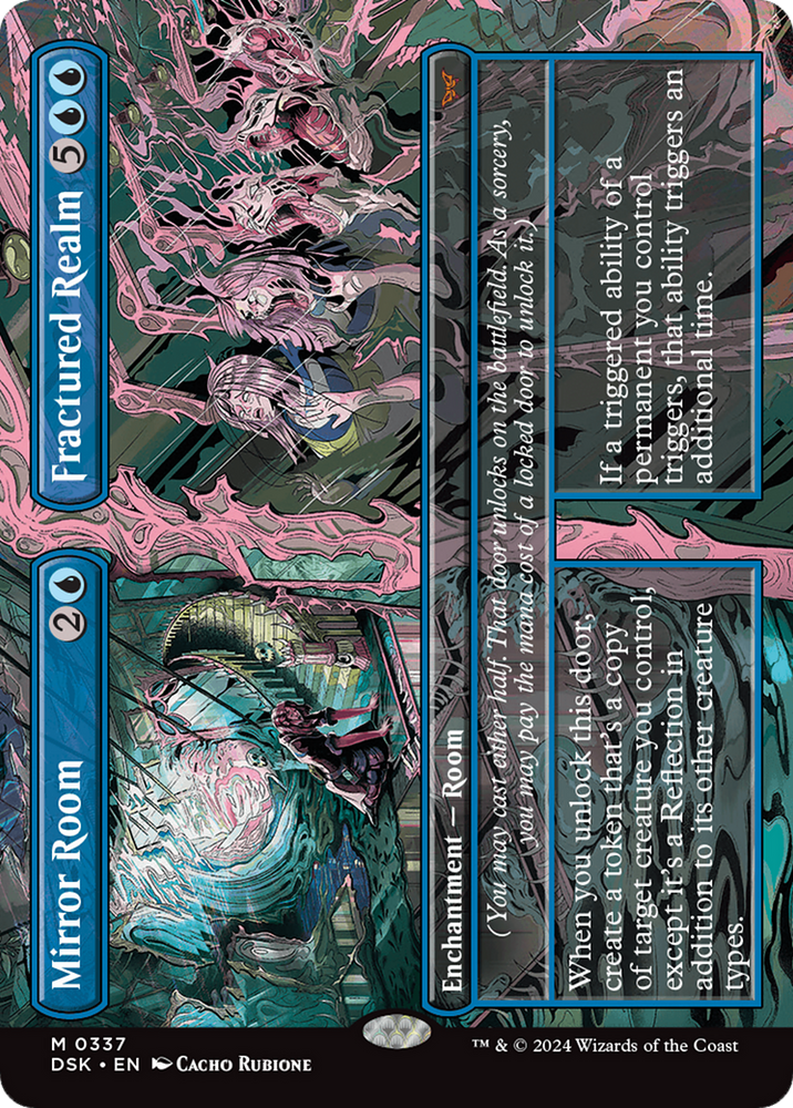 Mirror Room // Fractured Realm (Borderless) [Duskmourn: House of Horror] Magic: The Gathering
