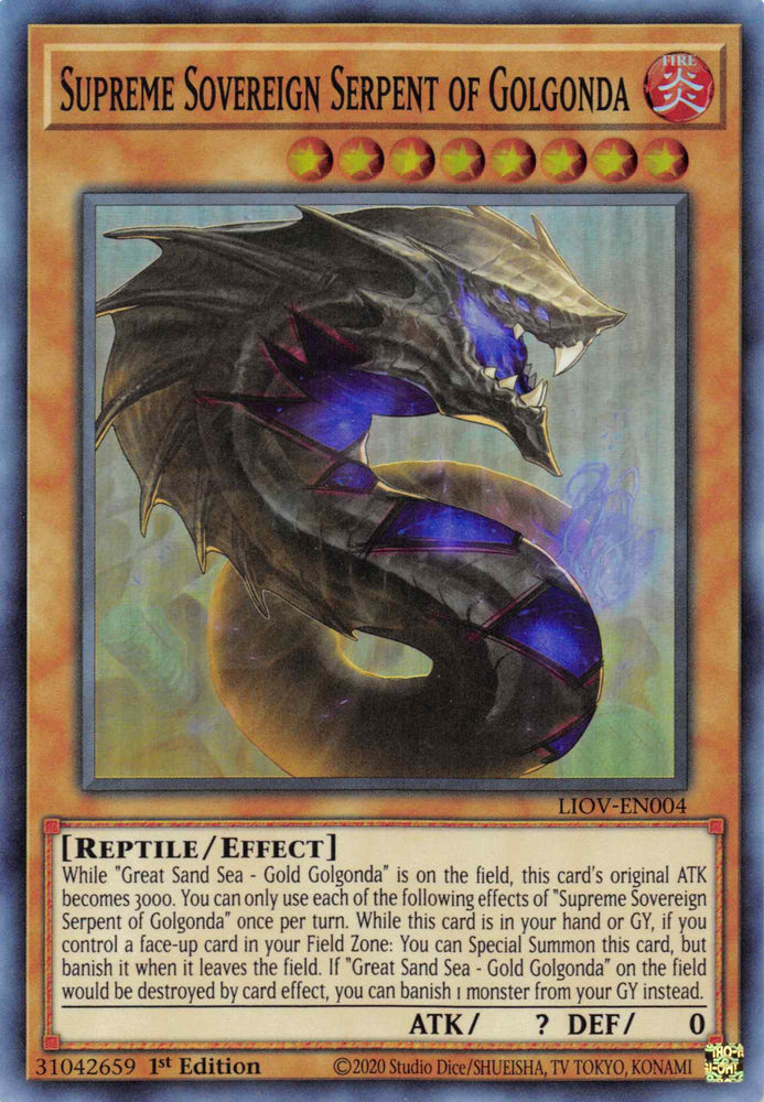 Supreme Sovereign Serpent of Golgonda [LIOV-EN004] Super Rare - Yugioh Cards For Your TCG Needs!