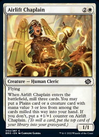 Airlift Chaplain [The Brothers' War] Magic: The Gathering