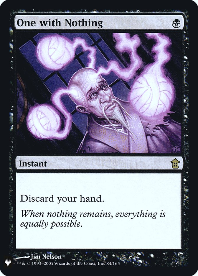 One with Nothing [Mystery Booster] Magic: The Gathering