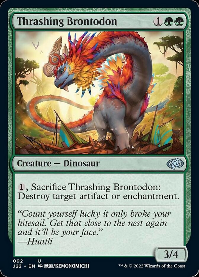 Thrashing Brontodon [Jumpstart 2022] Magic: The Gathering
